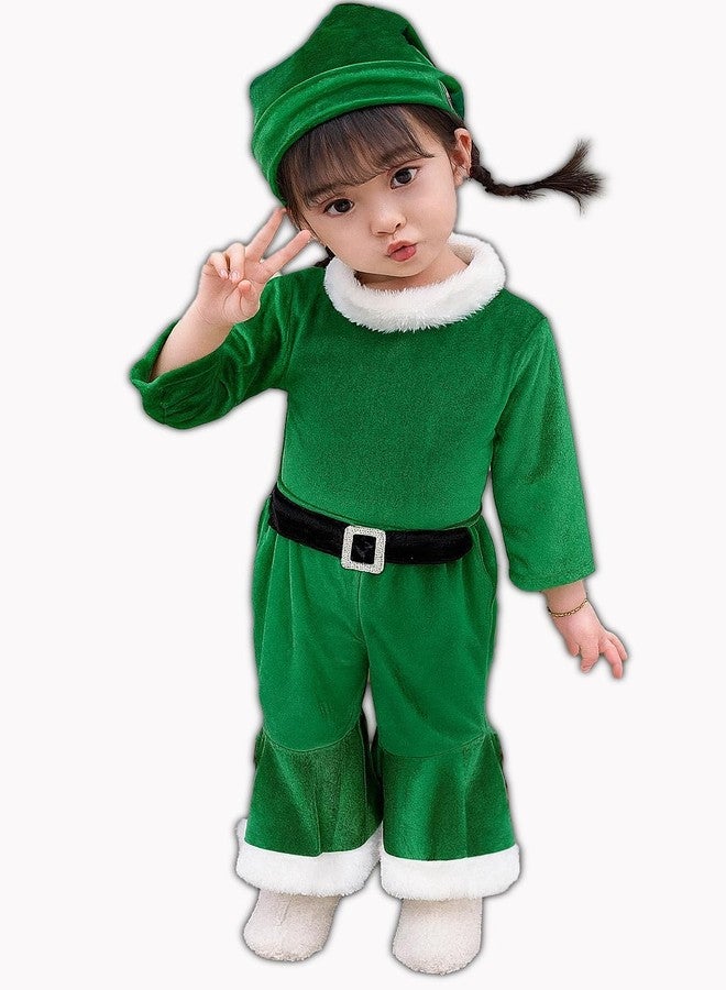 Fancy Agents Beautiful Green Christmas Dress for Kids, Premium Xmas Costume for Kids Girl, Ideal for Christmas Parties, Stage Shows, School Functions, Holiday Celebrations - Image 1